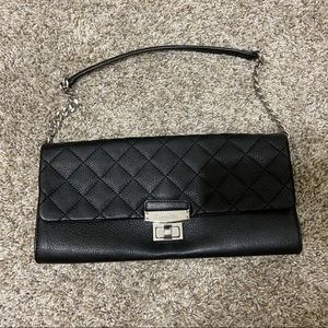 Calvin Klein- Black Leather Shoulder Bag/Clutch